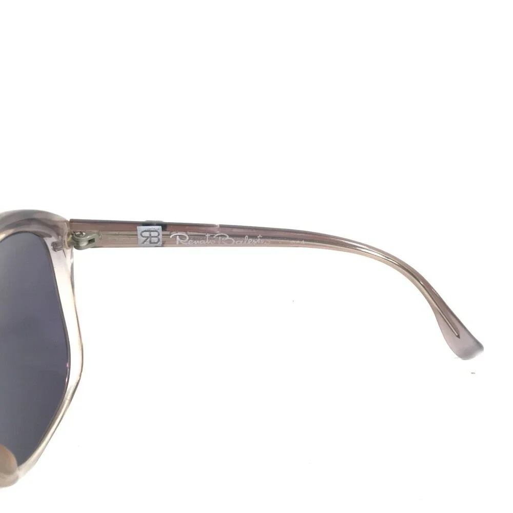 Vintage Renato Balestra Sunglasses RB02-522 Clear Brown Frames with Blue Lenses